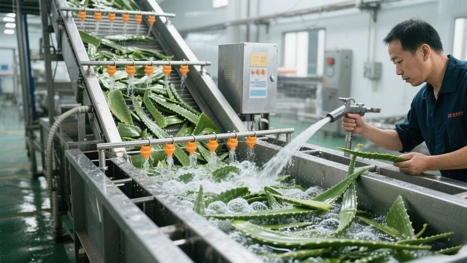 Fruit & vegetable cleaning production line