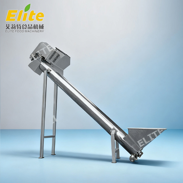 inclined screw conveyor with hopper