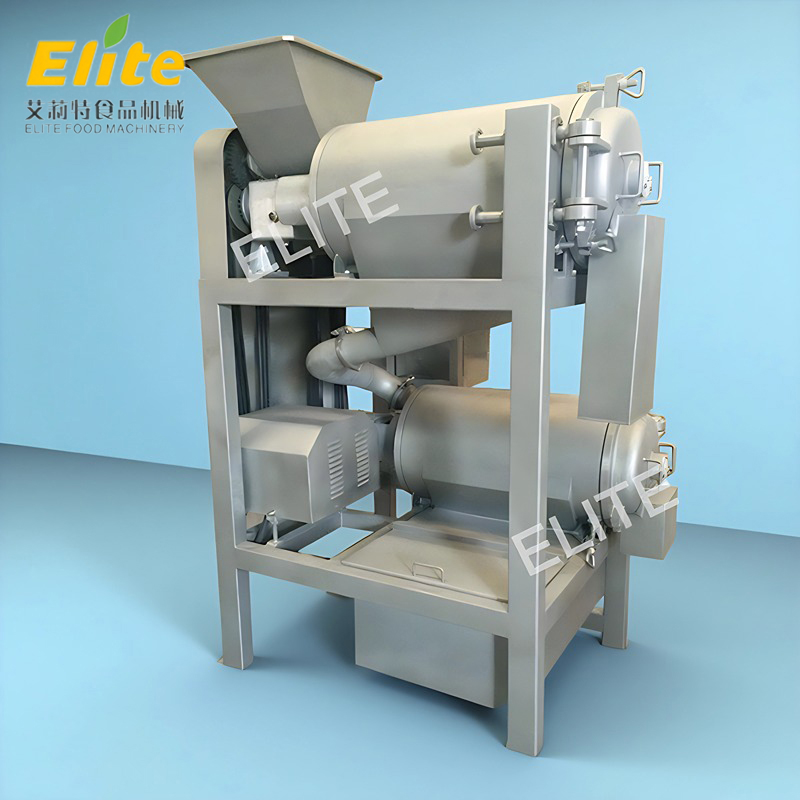 Double channel fruit pulping machine